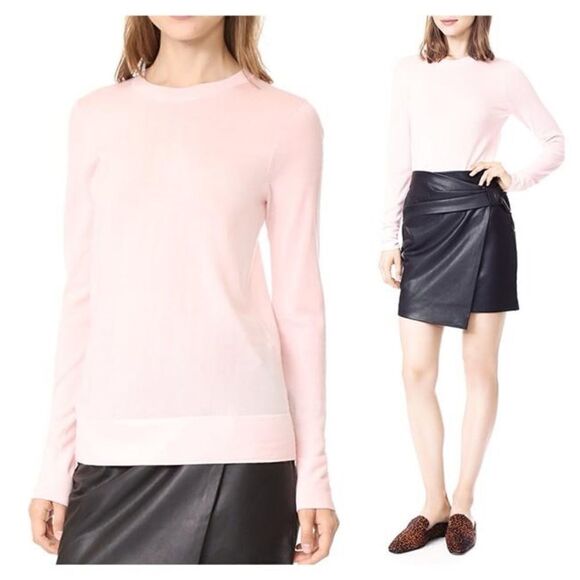 Club Monaco Light Wool Mackenzie Pink Crewneck Sweater - Picture 1 of 11